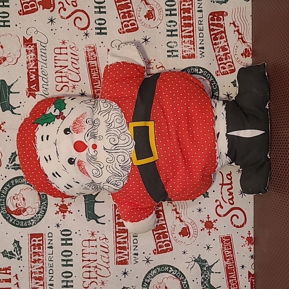 Vintage Spring Mills Cut & Sew Christmas Santa Claus Pillow